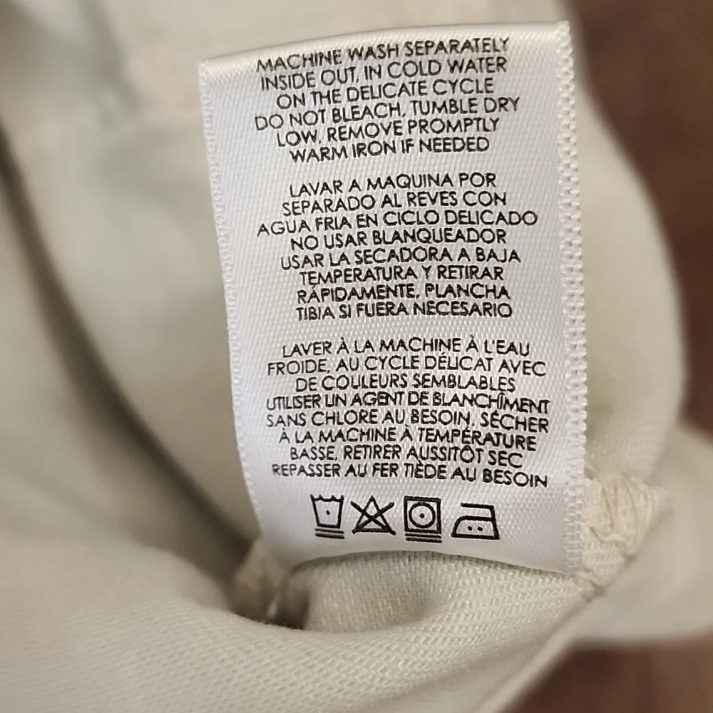 Cabi Compass Pant Oyster Beige Utility Joggers Zipper Ankle Style 6265 Size 6